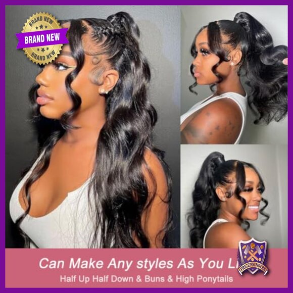 28 Inch 360 Lace Front Human Hair Wig Body Wave Pre Plucked Baby Hair main image 4